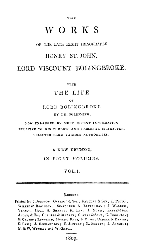 (image for) The Complete 8 Vol. Works of Henry St. John